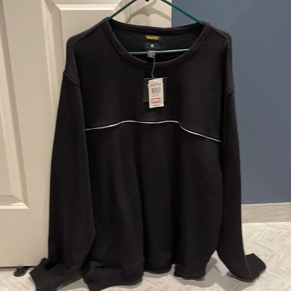 Nautica NWT black sweater sweatshirt, size L